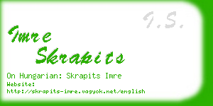 imre skrapits business card